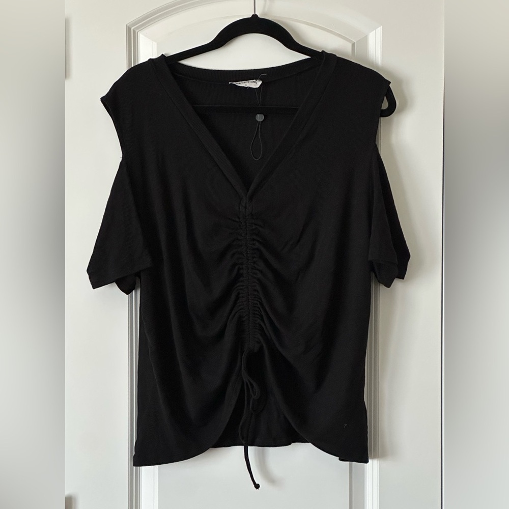LNA Clothing Black Ruched Women's Top, size 2X
